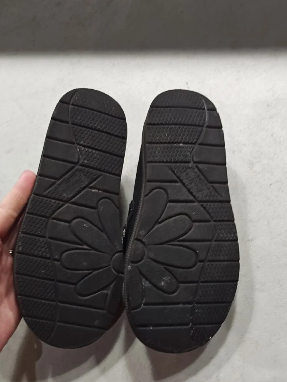 Kids Black Slip-On Clog with Decorative Woven Strap